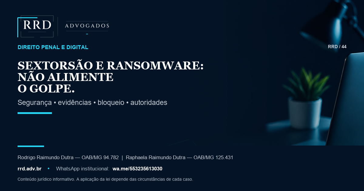 Pessoa isola computador comprometido e preserva alerta digital genérico.