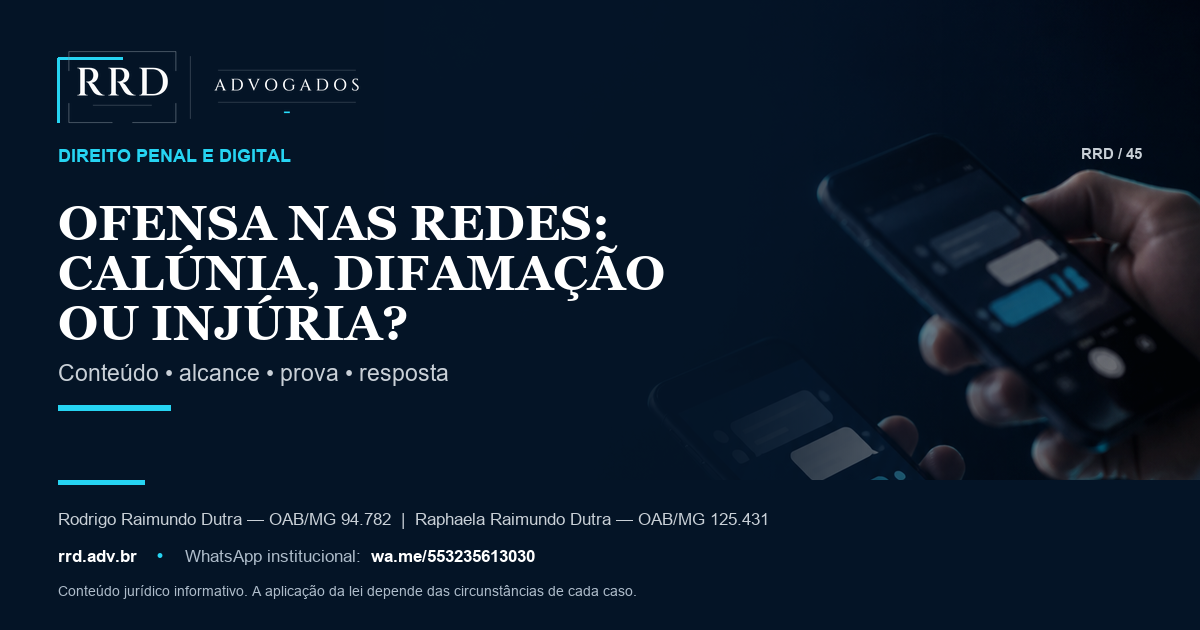 Pessoa registra comentários ofensivos genéricos em rede social.